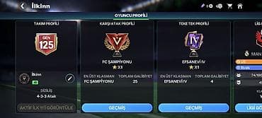 oyun alanı: FIFA Mobile oyun hesabı – GEN 125 komanda - Komanda ümumi gücü: GEN — 1