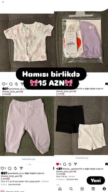 şortik şəkilləri: Uşaq dəsti, Uniseks, 0 - 3 ay — 1