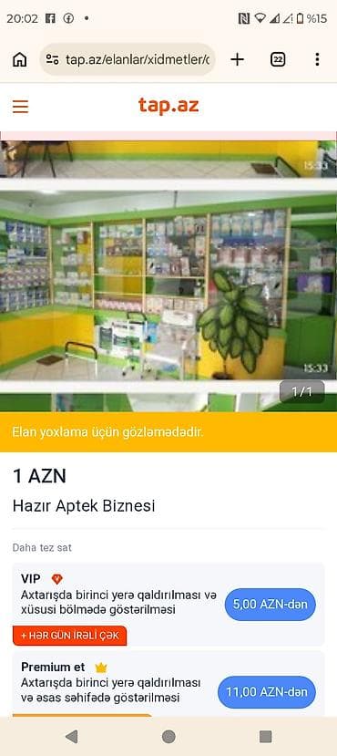 hazir atelye: Hazır Aptek Biznesi Tam təchizatlı, işlək aptek sahəsi. Daxili — 1