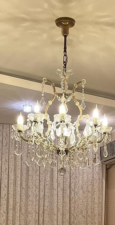 lampa led: Çılçıraq, 8 lampa, Xrustal — 1