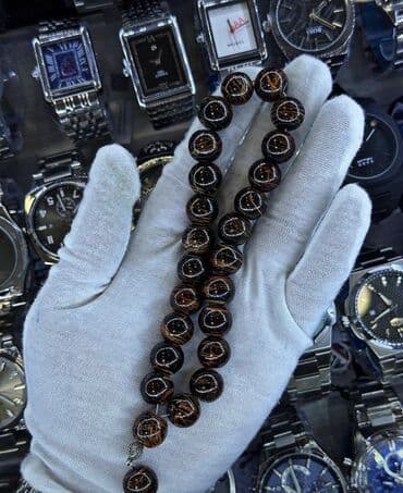 Eynəklər: Şüşə bəzəkli təsbeh – bir neçə rəng variantı - Material: cilalanmış — 10