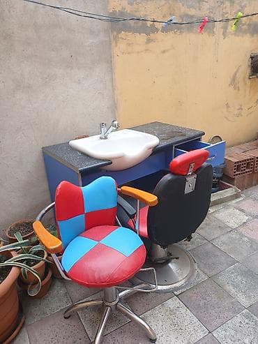 alet masasi: Bərbər dəsti – yuyucu lavabo və oturacaqlar - Komplekt: saç yuma — 5