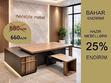 Офисные столы: Hazır ofis mebellərinə 25% endirim. 880AZN deyil 660AZN BAHAR — 1