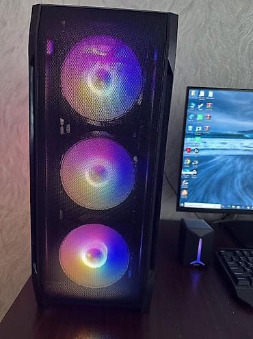 kompüter ekran: Güclü stolüstü oyun/ofis PC komplekti - Korpus: Zalman şüşə yan — 1
