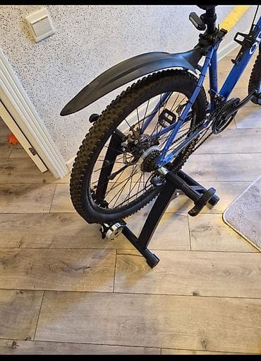 velosiped trinx: Qremin dağ velosipedi - Rəng: mavi-göy çərçivə, ağ ön amortizator — 6
