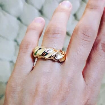 qızıl uzuk modelləri: Alyans, Üzük, Sarı qızıl, 585 Əyar, Qaşsız — 4