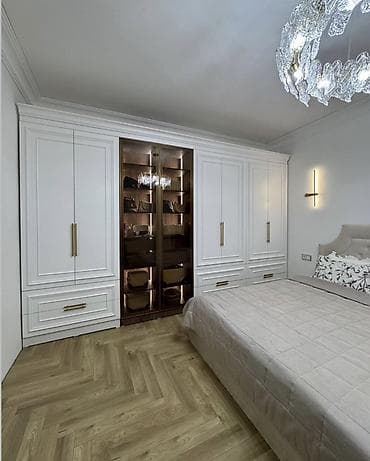 6 qapı, Siyirməli, Ağ, Digər material, Açılan, Düz dolab