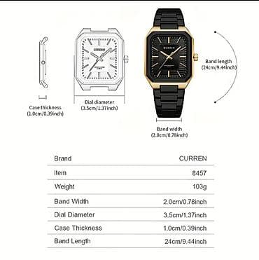 Qol saatları və aksesuarlar: Yeni, Qol saatı, Curren, rəng - Qara — 2