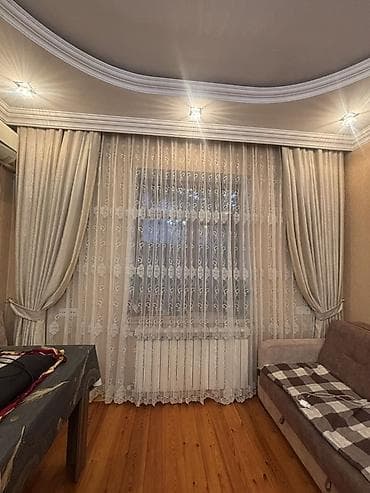 saçaq pərdə: Klassik üslubda pərdə dəsti - Komplekt: qalın dekorativ pərdə + tül - — 5