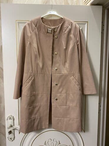 mini plissir ətəklər: Palto, L, rəng - Bej — 1