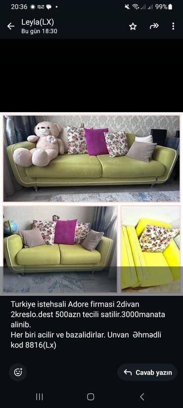 divan dəsdi: Di̇van-kravat, Açılan, Bazasız, Parça — 1