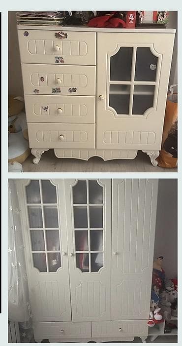 usag krafati: Uşaq otağı üçün klassik üslubda ağ mebel dəsti — 1