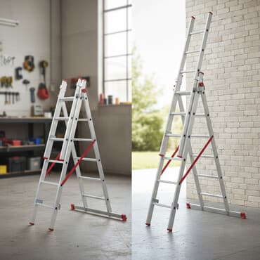 pilleken resotka: A tipi, üç hissəli alüminium pilləkən təklif olunur. Bu pilləkən — 1