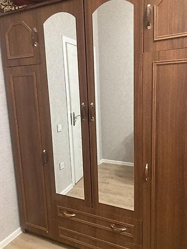 es guzguleri: İşlənmiş, 4 qapılı, Güzgülü, Qəhvəyi, Taxta, Açılan, Düz dolab — 1