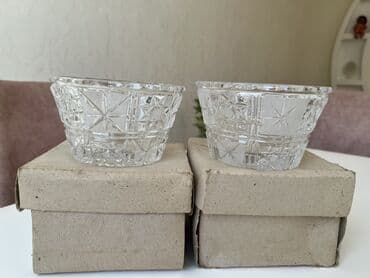 вазы для фруктов и конфет: Sovet xrustalı (yeni) oz qutusunda cütü 30 m metro azadlıga pulsuz — 1