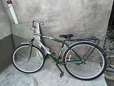 velosiped barter: Şəhər tipli klassik velosiped - Çərçivə: polad, yaşıl-gümüş rəng — 1
