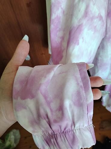 palt: İki ədəd qadın geyimi dəsti 1) Xallı yay donu - Rəng: hardal-sarı — 4