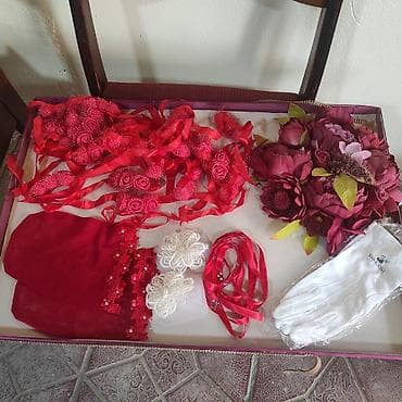 xonca səbət: Xınayaxdı (Henna Party) üçün dəst – bənövşəyi/şam işi tünd qırmızı — 6