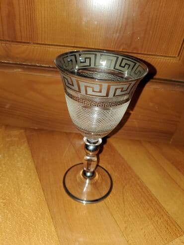 ağ şanı üzümü: Stəkanlar, rəng - Gümüşü, Şüşə, 4 ədədli dəst — 1