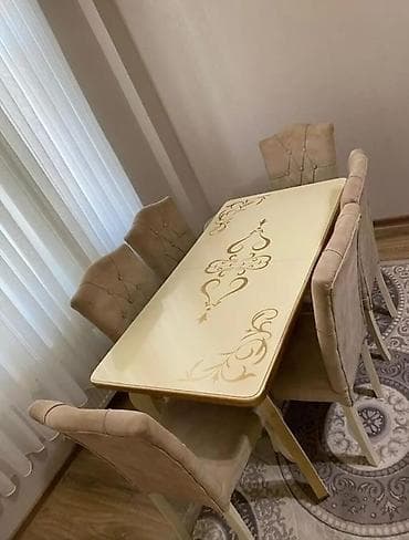 Masa + 6 stul Açlandir yaxşi vezyetdedir qiymeti 290 azn ünvan 20 ci — 1