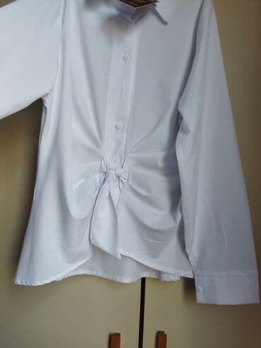 женские белые рубашки: L razmer ağ koynek, yeni — 2