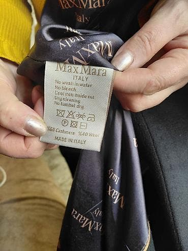 antik etir: Palto, Max Mara, L, rəng - Qara — 3