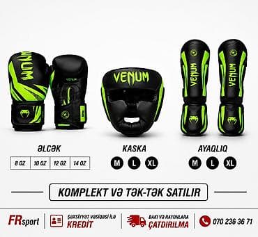 💥 venum dəst, venum əlcək, venum kaska ✅ 7/24 əlaqə saxlaya