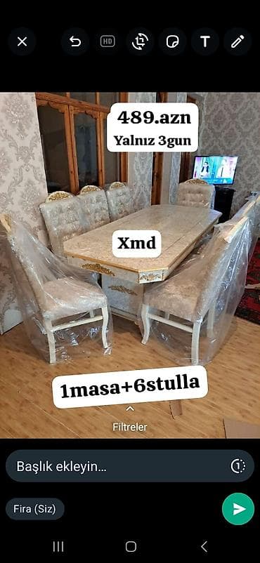 Qonaq otağı üçün, Yeni, Açılmayan, 6 stul lalafo.az -da Qonaq otağı üçün, Yeni, Açılmayan, 6 stul