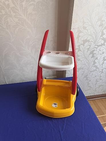 Uşaq üçün plastik supermarket arabası və çıxarıla bilən səbət dəsti - — 9