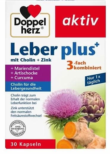 Şəxsi əşyalar: Məhsul: Doppelherz aktiv Leber Plus+ – qaraciyər üçün kompleks qida — 2