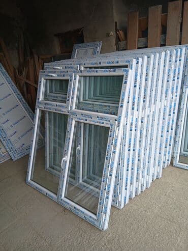 Yeni İkiqat şüşə paketi Plastik pəncərə, Еni: 140 sm, Uzunluğu: 160 sm