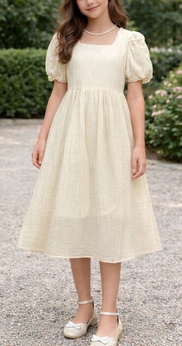 детские перчатки к платью: Uşaq qızı üçün zərif don.13-14 yaşa olan ela vəziyyətdə - Rəng: açıq — 1