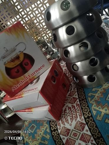sakura qablari: Spirt ocağı – şüşə çaydan və kofe qabları üçün isidici. satilir 9 — 1