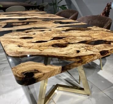 письменный стол баку: Гостиный стол, Новый, Нераскладной, Эпоксидная смола, Прямоугольный стол — 2