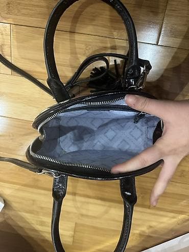 Polyonanlar, şlifovka maşınları: Çiçək naxışlı mini çanta - Forma: yarımdairəvi, kompakt ölçü; — 2