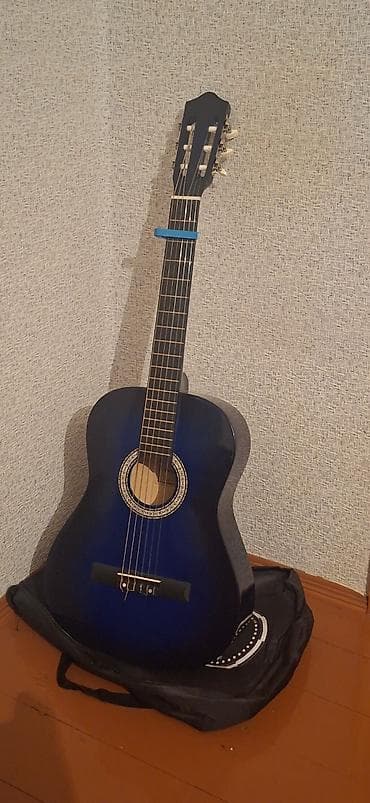 klassik gitara: Klassik akustik gitara – mavi rəng - Korpus: klassik forma, parlaq — 1