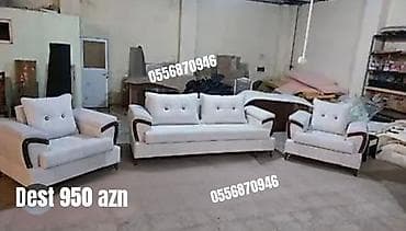 Yeni, Divan, 2 kreslo, Bazalı, Açılan