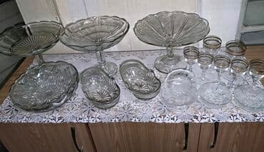 ed 10: Şüşə servis dəsti – klassik naxışlı ki Hamsi bir yerde satilir 20 — 3