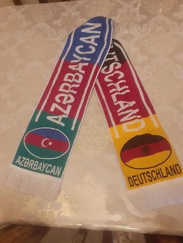 Декор и интерьер: Futbol azarkeşləri üçün ikiüzlü sharf Bir üzü “AZƏRBAYCAN” — 1