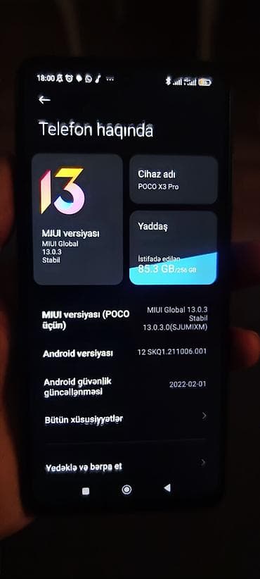 discover note 13 plus tablet: Poco X3 Pro, rəng - Boz, Barmaq izi — 3