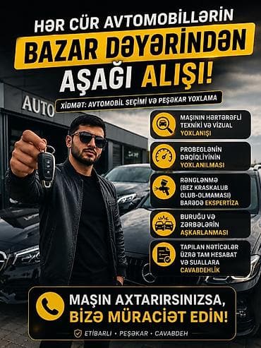 Xidmət: Avtomobil seçimi və peşəkar yoxlama Təklif etdiklərimiz: -