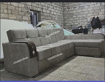 divan ustu ortukler: Künc divan, Qonaq otağı üçün, Parça, Bazalı, Açılan — 5