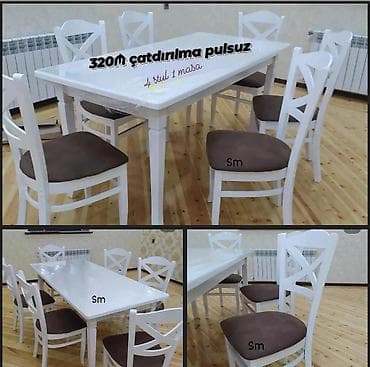 *1 gün ərzində Tehfil verilən* ✔️Kuxna üçün stol stul dəsti✨✨