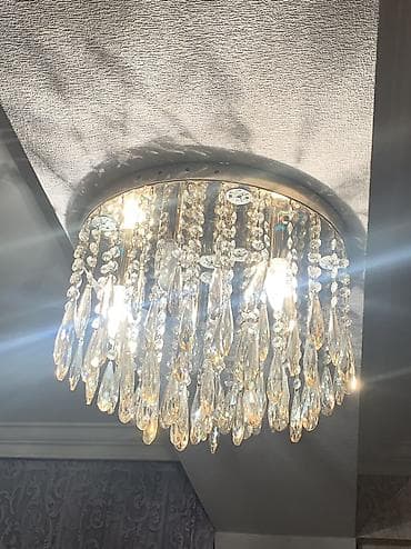 lyustra: Çılçıraq, 5 lampa, Xrustal — 3