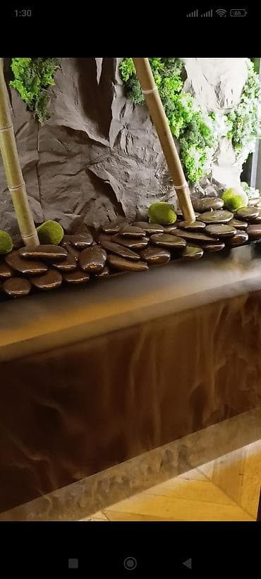 3d panel: Dekorativ “yaşıl divar” və Zen kompozisiyası - Daxili məkanlar üçün — 3