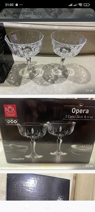 2020 kurtkalar: Şüşə stəkan dəsti – 200 ml - Həcm: hər stəkan 200 ml (qutuda — 5