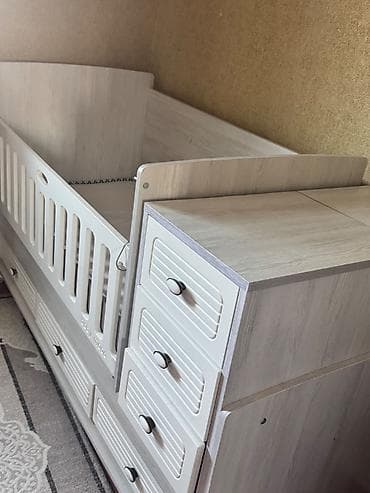 Oğlan və qız üçün, İşlənmiş, Dördbucaq, Beşik, Dəstsiz, Matras ilə, Yellənmə mexanizm ilə — 3