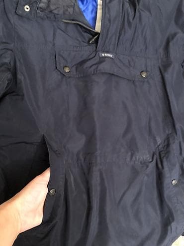 Tünd göy rəngdə kapüşonlu kişi küləkkeşi/yağmurluq Xüsusiyyətlər: - — 4