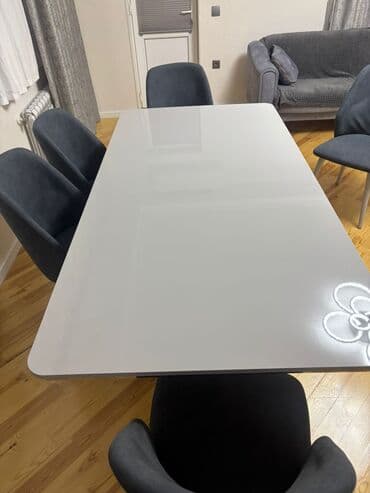 Masa və oturacaq dəstləri: Qonaq otağı üçün, Açılmayan, Dördbucaq masa, 4 stul — 9