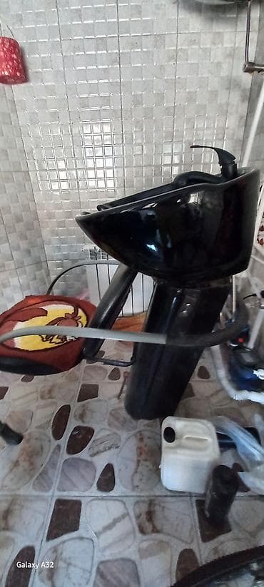 lavabo: Salon üçün saç yuma stansiyası - Rəng: qara - Komplekt: keramik yuma — 2